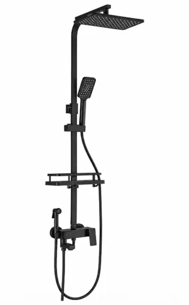 Coloana de dus Premium cu afisaj digital LCD 5 functii design modern profesional NEGRU