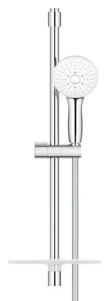 Coloana dus Grohe Tempesta 110, 27927003, montare pe perete, 600 mm, 3 functii, etajera, Crom lucios