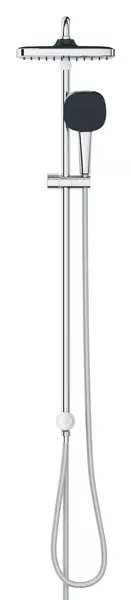 Coloana dus Grohe Vitalio Cube 250, 26986001, montare pe perete, aparent, dus fix 250 mm, 2 functii, Crom lucios