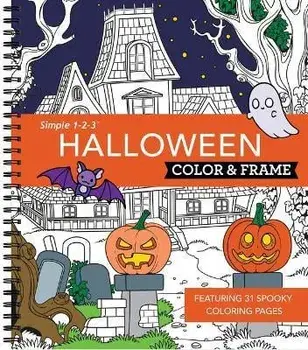 Color & Frame - Halloween (Coloring Book), Spiral/***