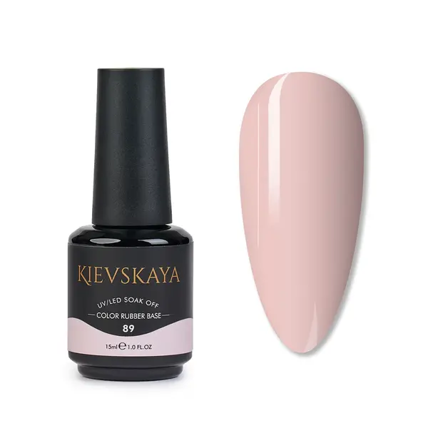Color Rubber Base Kievskaya Nr. 89 15ml | Bază rubber roz nude delicat