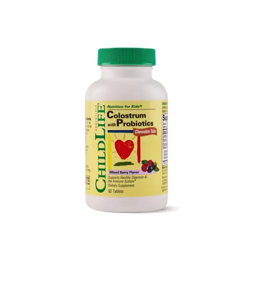 Colostrum with Probiotics ChildLife Essentials 92 tablete masticabile