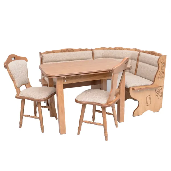 Coltar Bucatarie Spandau - Set Compact cu Masa Extensibila si Scaune