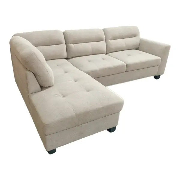 Coltar dreapta Camile, Pako World, Textil, Bej, 270x174x95 cm