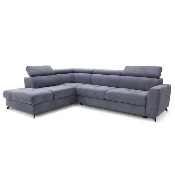Colțar Extensibil, lemn, textil, material pe bază de lemn, gri închis