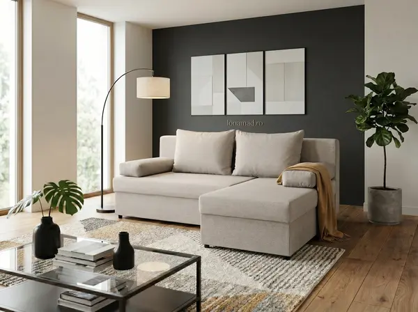 Coltar extensibil Leon, Bej
