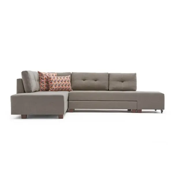 Coltar extensibil MANAMA, colt stanga, crem, 280x206x85 cm