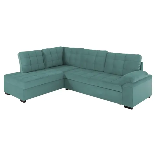 Coltar extensibil stanga GRIVALD 250 CM - Turquoise