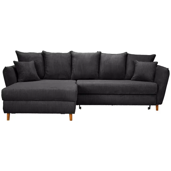 Colțar Extensibil, textil, antracit, 162/284 cm