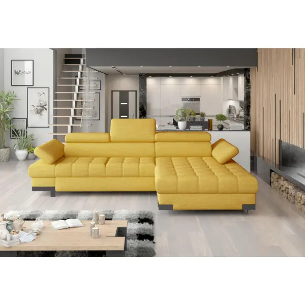 Coltar Extensibil, textil, galben închis