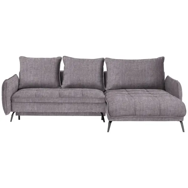 Colțar Extensibil, textil, gri, 273/180 cm
