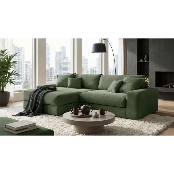 Colțar Extensibil, textil, verde