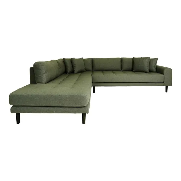 Coltar Lido, stânga, Verde Olive, 257x76x92 cm