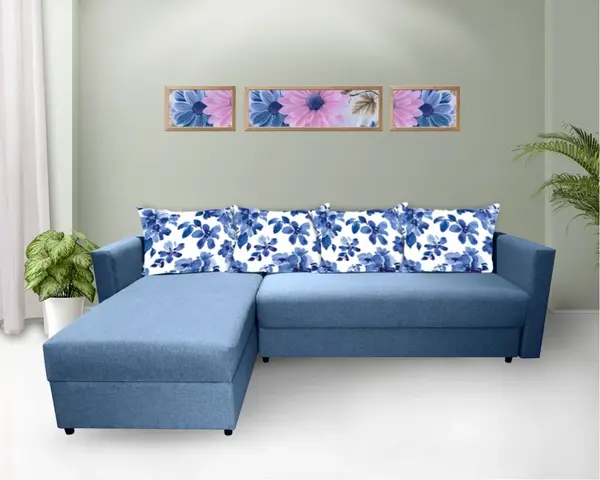 Coltar living extensibil, Croma Stofa Albastra N74