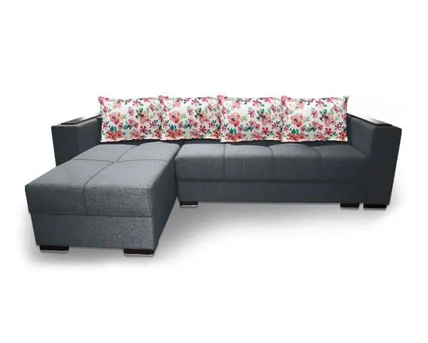 Coltar living extensibil Solis Neve 97 gri inchis