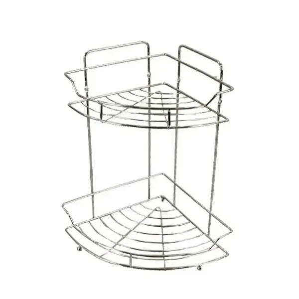 Coltar pentru Baie, Inox, 2 Polite
