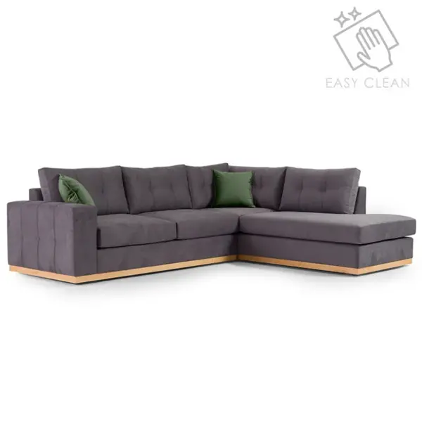 Coltar Stanga Boston Gri Inchis - Natural 280x225x95 cm