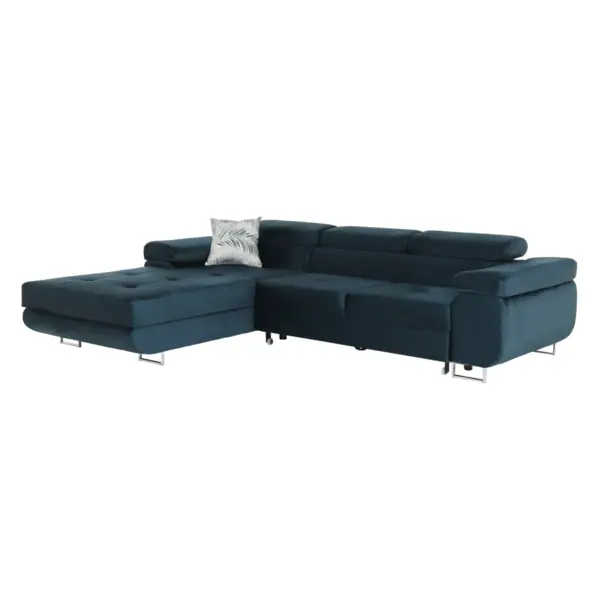 Coltar stanga extensibil AMERITA 280 CM - Albastru
