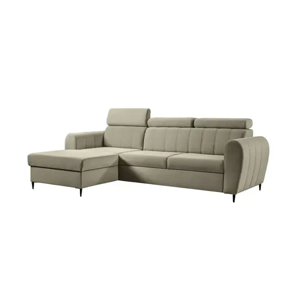 Coltar stanga extensibil STROVIS 262 CM - Beige