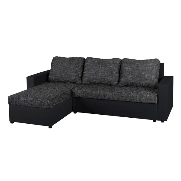 Colțar, textil, material pe bază de lemn, negru