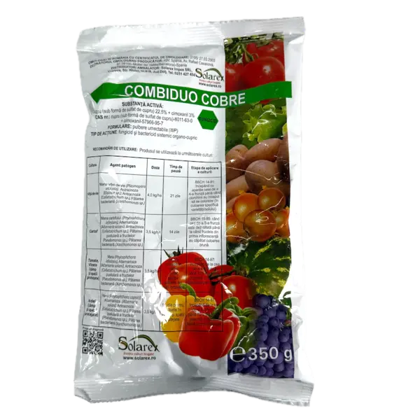 Combiduo Cobre 350 gr, fungicid sistemic, mana (vita de vie, cartof, ardei, tomate, vinete) - Default Title
