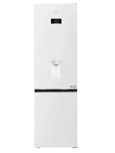 Combina frigorifica Beko B3RCNA404HDW, 355 l, No Frost, Clasa E, HarvestFresh, Slim tank water dispenser, AeroFlow, H 203.5 cm (Alb)