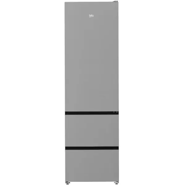 Combina frigorifica Beko B3RGNA354HXB1, 351 l, No Frost, 203.5 cm, HarvestFresh, AeroFlow, Kitchen Fit, Inox, Clasa E