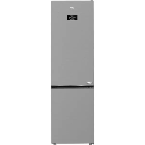 Combina frigorifica Beko B5RCNA406HXB3, 355 l, NeoFrost + AeroFlow, Iluminare LED, Mod Vacanta, Compartiment Fresh Zone, Clasa C, Argintiu