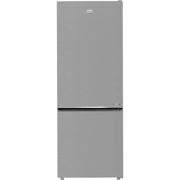 Combina frigorifica Beko B7RCNE566HXB1, 490 l, No Frost, Clasa C, Vacation Mode, Alarma usa, Iluminare LED, Metal Look