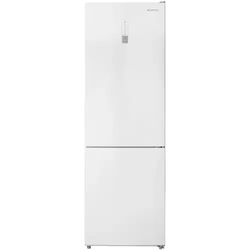 Combina frigorifica Daewoo DNF-310MEW-1, 310 l, Total No Frost, Control electronic, Iluminare LED, Clasa E (Alb)