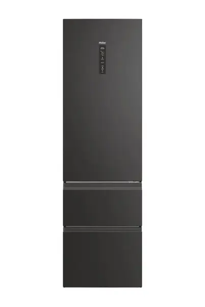 Combina frigorifica Haier HTW5620DNPT, 414 l, Total No Frost, Clasa D, WiFi, MyZone, Humidity Zone, SuperCooling, SuperFreezing, Holidays, H 205 cm (Negru)
