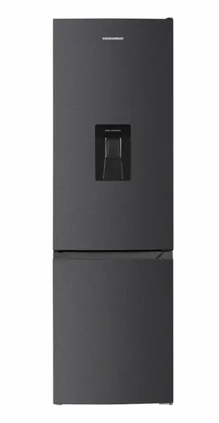 Combina frigorifica HEINNER HC-HM260DGWDE++, 260 L, Clasa E, Lumina LED, Dozator de apa, H 180 cm (Gri)