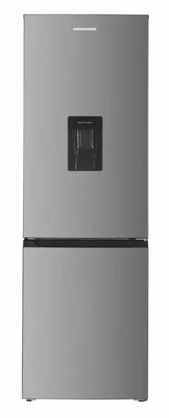 Combina frigorifica HEINNER HC-HM313XWDE++, 313 L, Clasa E, Lumina LED, Usi reversibile, H 185.8 cm (Inox)
