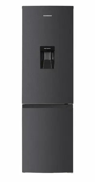 Combina frigorifica HEINNER HCNF-HM291INVDGWDE, 291 L, Clasa E, Dozator de apa, Compresor Inverter, Lumina LED, H 186 cm (Gri antracit)