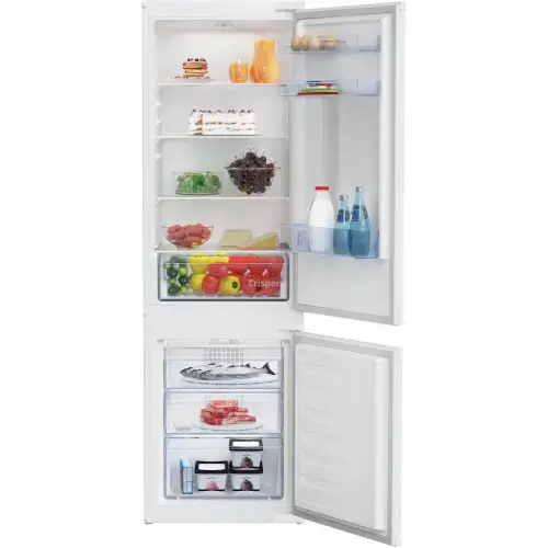 Combina frigorifica incorporabila Beko BCHA275K41SN, 262 l, No Frost, Clasa E, H 177.5 cm (Alb)