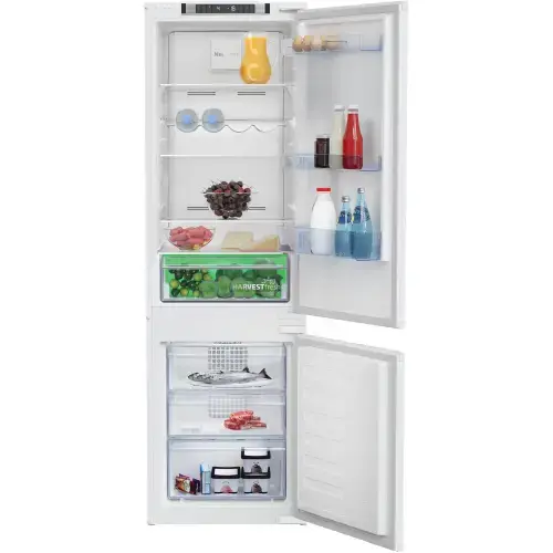 Combina frigorifica incorporabila BEKO BCNA275E41SN, 254 l, Clasa E, Neo Frost Dual Cooling, Harvest Fresh, H 177.5 cm (Alb)