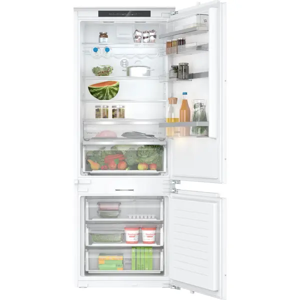 Combina frigorifica incorporabila Bosch KBN96ADD0, 381 l, H 193.5 cm, Iluminare LED, No Frost, EcoMode, VitaFresh, Control electronic, Home Connect, Raft sticle, Clasa D
