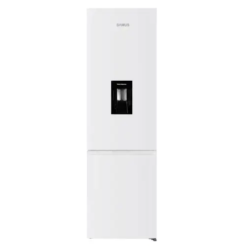 Combina frigorifica Samus SCW517NFIDE, 324 L, Clasa E, Dozator de apa, Termostat reglabil, Lumina LED, Usi reversibile, H 201 cm (Alb)