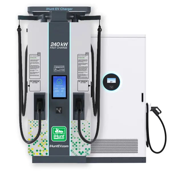 Combo Statie de incarcare ultra rapida cu monetizare iHunt EV DC 240KW V4 2x CCS 2 + Baterie Stocare 400KWh - Integrare iHuntEV