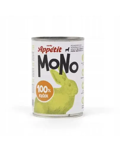 COMFY APPETIT MONO Conserva hrana monoproteica pentru caini, cu iepure 400 g