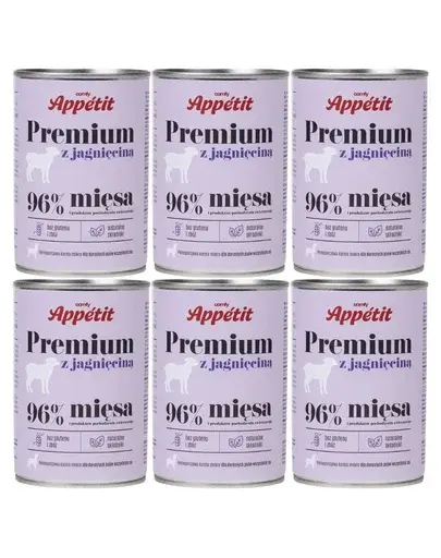 COMFY APPETIT PREMIUM cu miel set conserve pentru caini 6x400 g