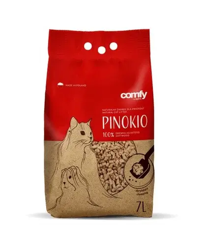 COMFY Pinokio Asternut natural din lemn pentru litiera 35 L (5x7 L)