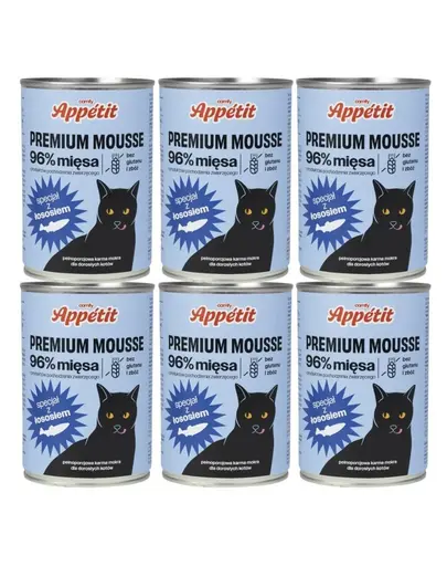 COMFY PREMIUM Mousse de somon pentru pisici 6x400 g
