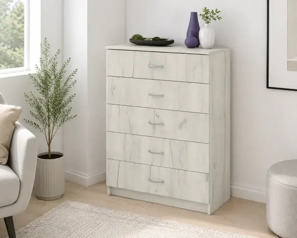 Comoda 5 Sertare Stejar K001 72x40x90 cm
