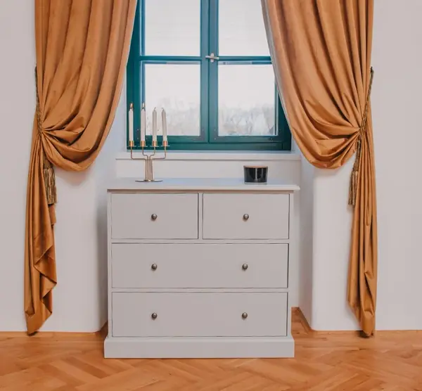 Comoda cu 2 sertare inguste + 2 sertare late cu finisaj Cool Grey
