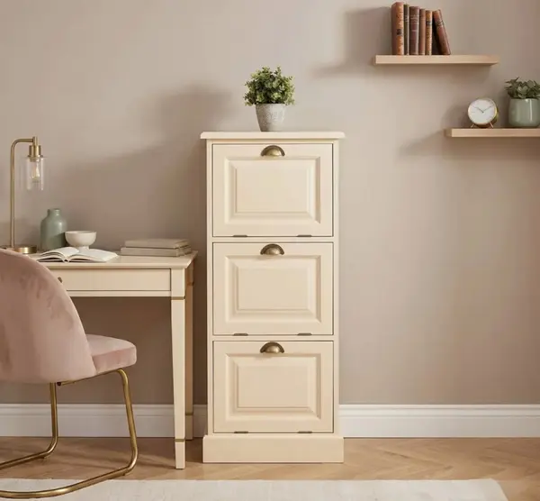 Comoda cu 3 usi rabatabile cu finisaj Beige