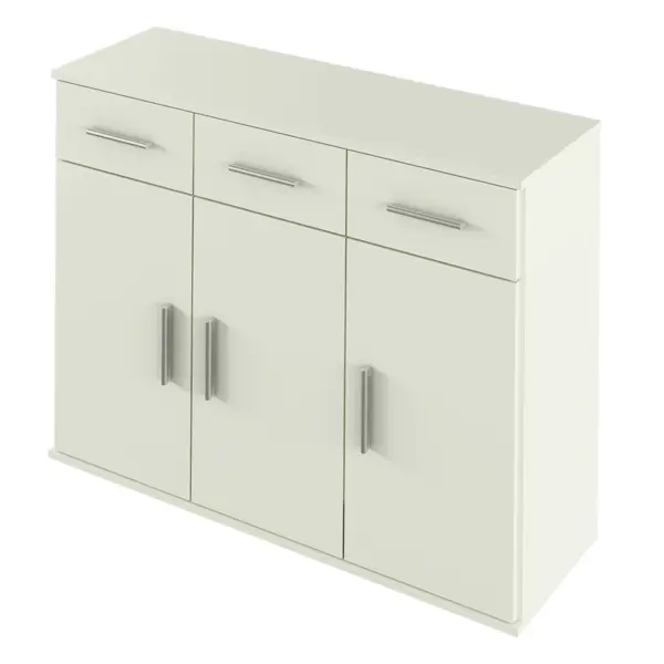 Comoda cu 3 usi si 3 sertare alb,105x35x79,5 cm