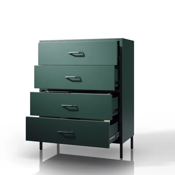 Comoda cu sertare CARLA, 800 x 1015 x 400 mm, Modern: verde sticla Comodă cu sertare CARLA, 800 x 1015 x 400 mm, Modern: verde sticlă