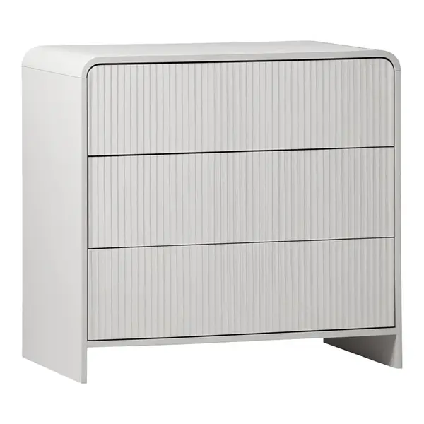 Comoda cu sertare Zeplen, Alb, 80x40x75 cm
