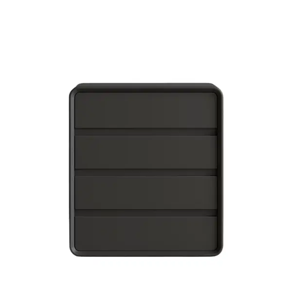 Comodă din MDF și piele PU &ndash; 4 sertare, 55x40x81 cm-DarkGray